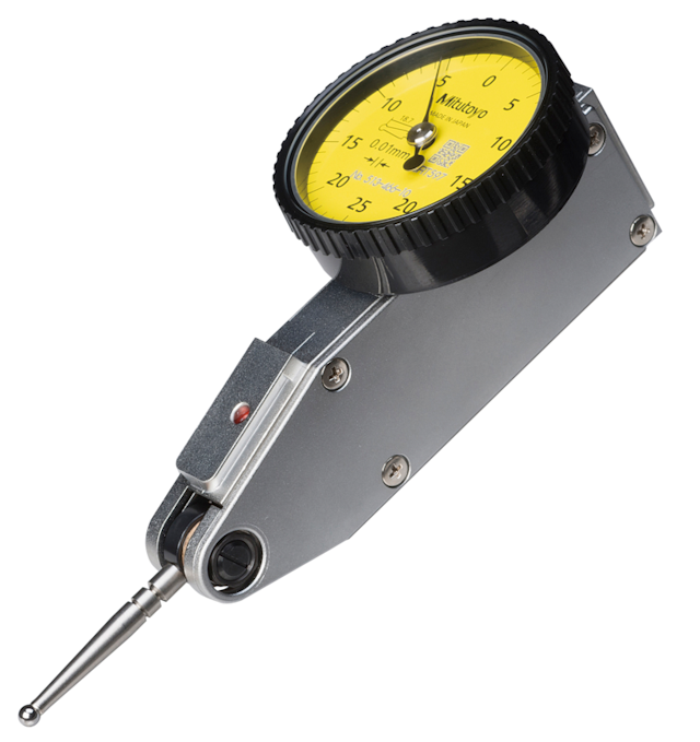 Image of dial test indicator, horizontal, compact 0,5mm,0,01mm, 8mm stem .