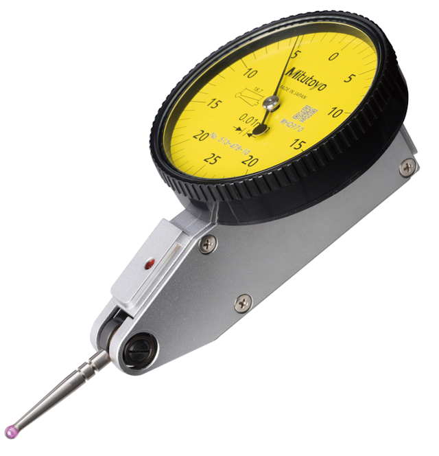 Image of dial test indicator, horiz., ruby sty. 0,5mm,0,01mm, 8mm stem .