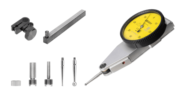 Image of dial test indicator parallel type 0,8mm,0,1, 4/8mm stem, with bracket .
