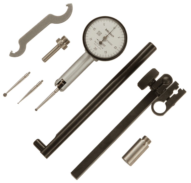 Image of dial test indicator, horiz. pocket type 0,04",0,001", with bracket .