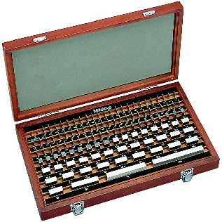 Image of gauge block set, metric, ins. cert., iso 112 blocks, grade 1, steel .