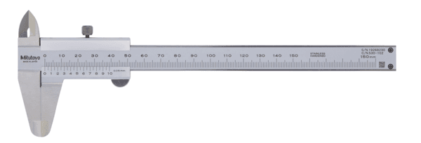 Image of vernier caliper with depth meas. rod 0-150mm,0,05mm, metric .