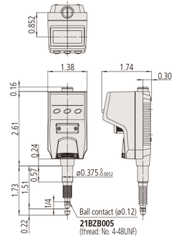 Technical Image of digital indicator id-b, ip66, ansi/agd inch/metric,0,2",0,0005" .
