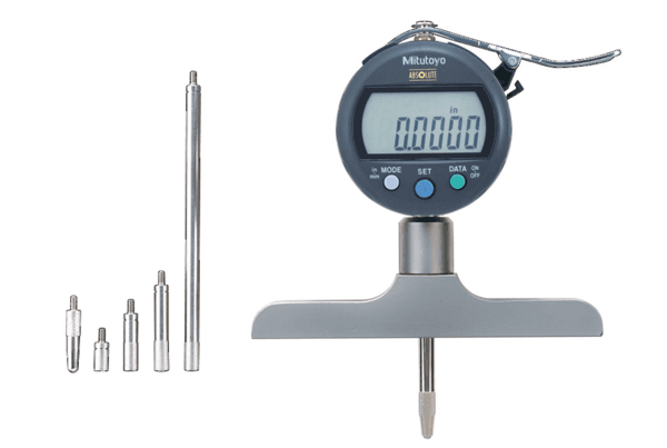 Image of abs digital depth gauge inch/metric, 0-8",0,0005", 4" base .