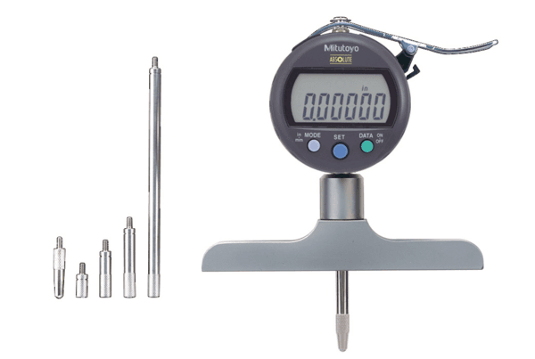 Image of abs digital depth gauge inch/metric, 0-8",0,00005", 4" base .