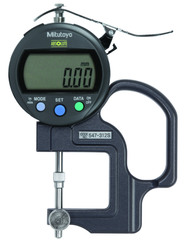 Image of abs digital thickness gauge inch/metric, 0-0,4",0,0005", lens thickness .
