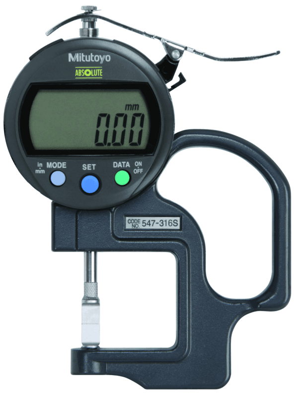 Image of abs digital thickness gauge inch/metric, 0-0,4",0,0005", groove depth .