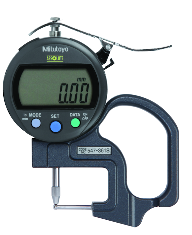 Image of abs digital thickness gauge inch/metric, 0-0,4",0,0005"/0,01mm, tube thickness .