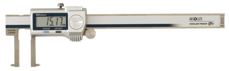 Image of digital abs inside point jaw caliper 20,1-170mm, ip67, thumb roller .