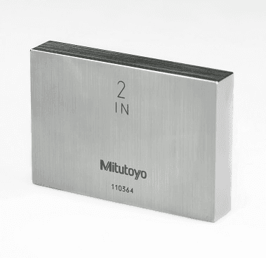 Image of gauge block, inch, inspection cert. bs, grade 1, steel,0,2" .