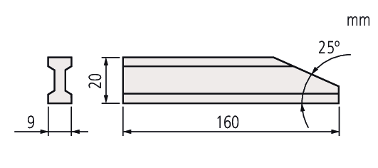 Image of plain jaw for gauge blocks  .