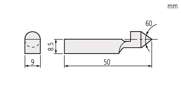 Image of centre point for gauge blocks  .
