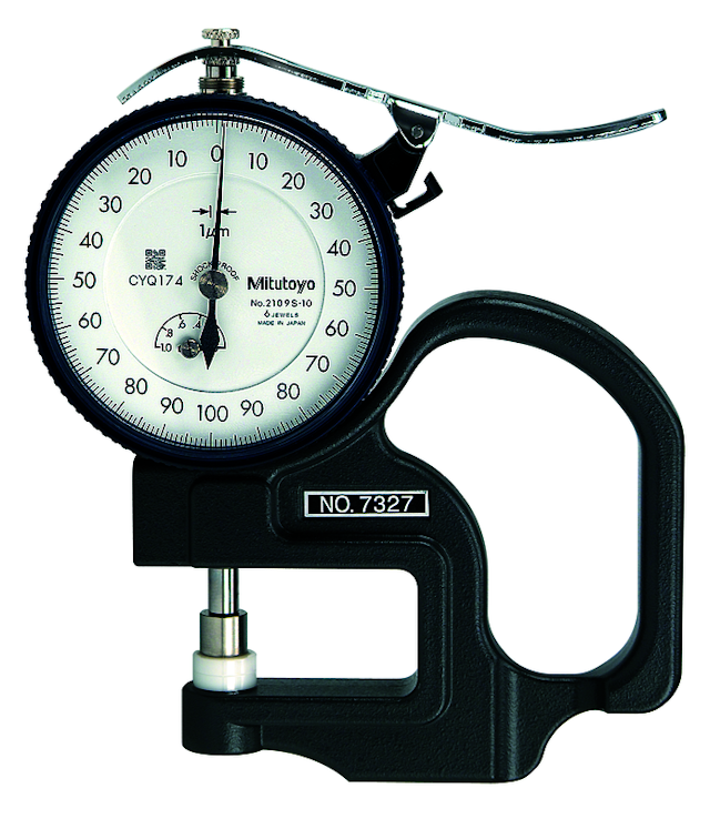 Image of dial indicator thickness gauge 0-20mm,0,01mm, standard .