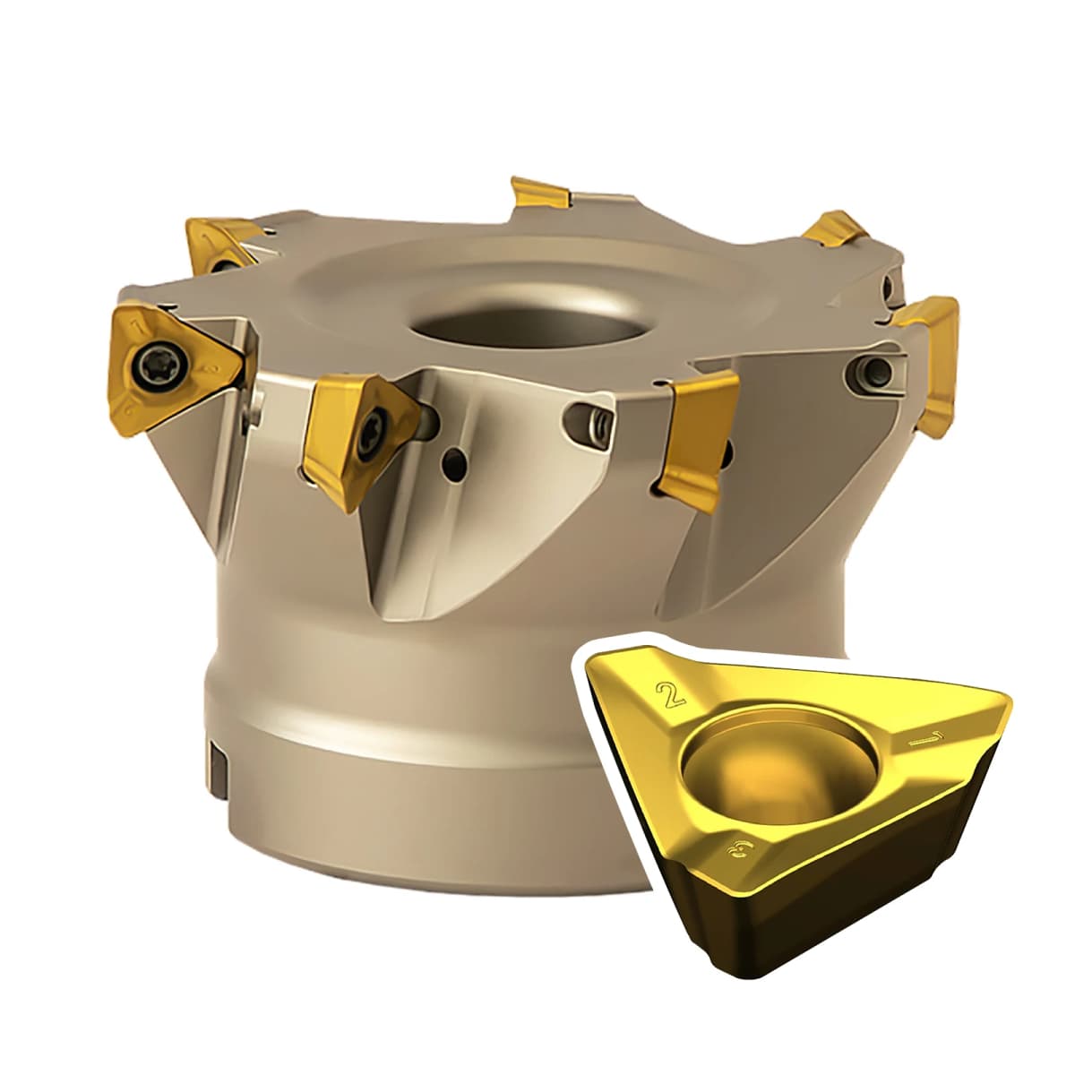 True 90 Degree Face Mill Indexable Milling Set Supplied With TPKT Inserts (Europa)