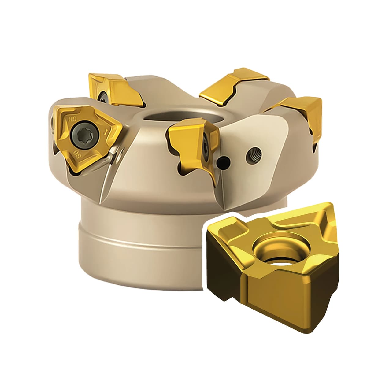 True 90 Degree Face Mill Indexable Milling Set Supplied With WNEX 6 Edged Inserts (Europa)