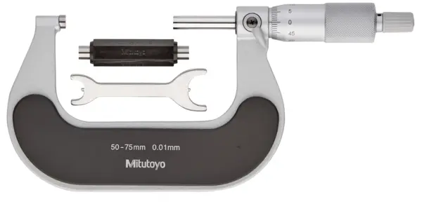 Image of outside micrometer with heat ins. plate 50-75mm,0,01mm .