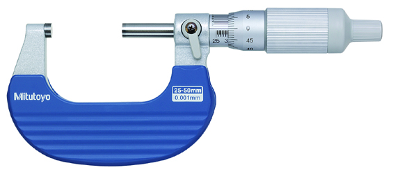 Image of ratchet thimble micrometer 25-50mm,0,001mm .