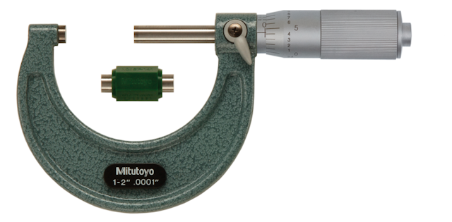 Image of outside micrometer economy design 1-2", friction thimble,0,0001" .