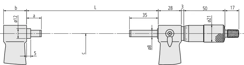 Technical Image of outside micrometer economy design 675-700mm .