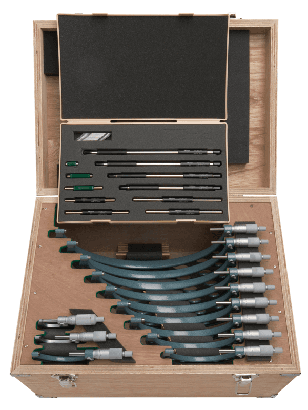 Image of outside micrometer economy design set 0-12", (12 pcs.),0,001" .
