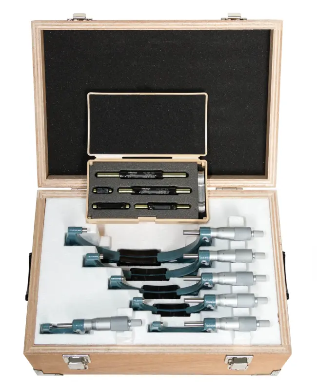 Image of outside micrometer economy design set 150-300mm, (6 pcs.),0,01mm .