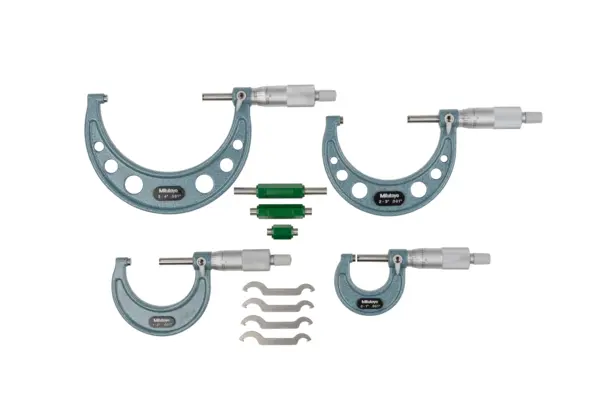 Image of outside micrometer economy design set 0-4", (4 pcs.),0,001" .