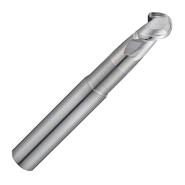 Alu XP 112303 Series 2 Flute Extended Neck Ball Nose Carbide End Mill For Aluminium.