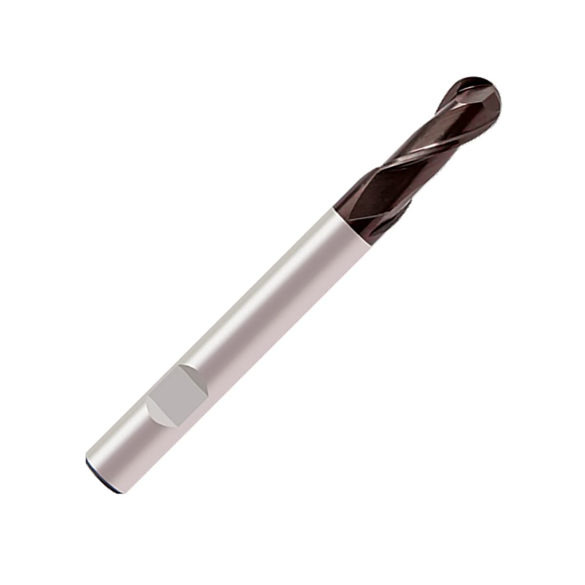 Powder Metal 2 Flute Standard Length Ball Nose Weldon Shank (Europa)