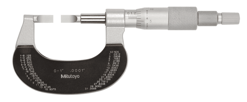 Image of blade micrometer, hardened steel blade 0-1",0,75mm blade .