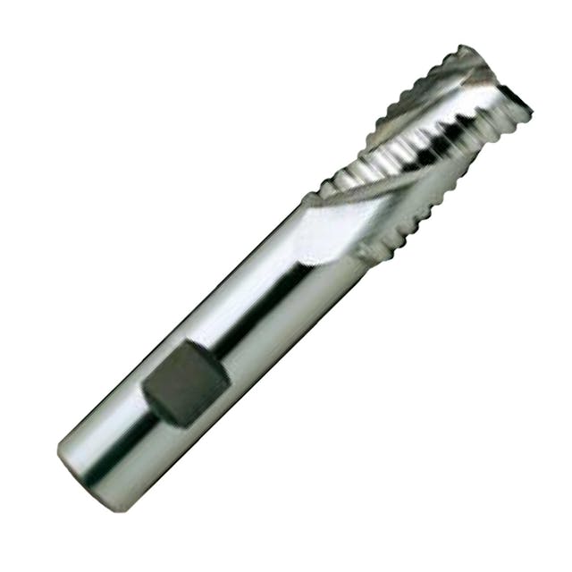 CLARKSON HSS 3 Flute 37 Degree Helix Coarse Pitch Short Length Roughing End Mill.