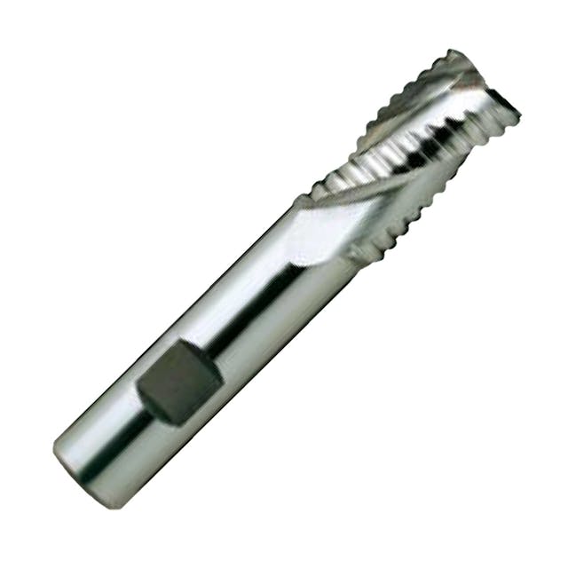 CLARKSON TiAIN HSS Co8 3 Flute 37 Degree Helix Coarse Pitch Short Length Roughing End Mill.