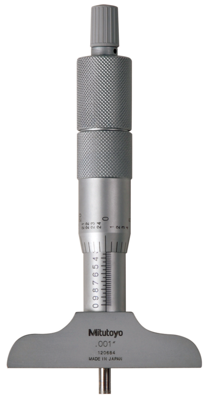 Image of depth micrometer, interchangeable rods 0-6",2,5" base .