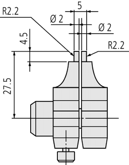 Technical Image of caliper jaw inside micrometer 5-30mm .