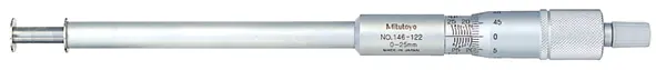 Image of groove micrometer, rotating spindle 0-25mm,12,7mm flange .