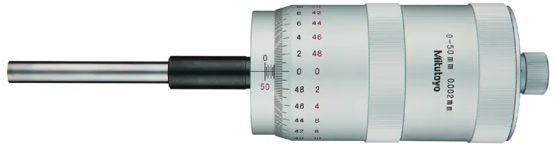 Image of micrometer head, large thimble 49mm 0-50mm, bidirectional .
