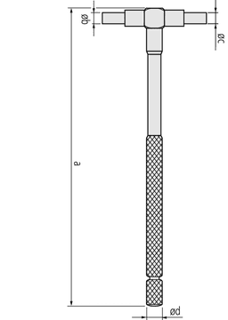 Technical Image of telescopic gauge 54-90mm .