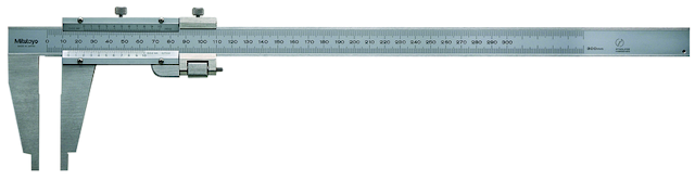 Image of vernier caliper nib style jaw 0-300mm,0,02mm, fine adjust., metric .