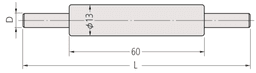 Technical Image of micrometer setting standard length: 7" .