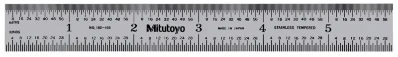 Image of steel rule, wide rigid rule 150mm/6", metric/inch .
