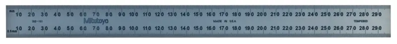 Image of steel rule, wide rigid rule 300mm, metric .