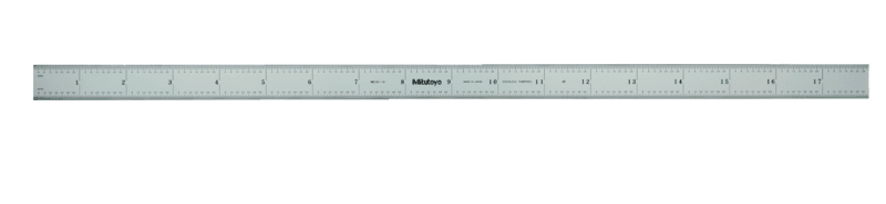 Image of steel rule, wide rigid rule 18", inch .