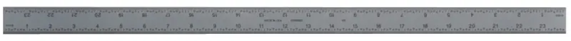 Image of steel rule, wide rigid rule 24", inch .
