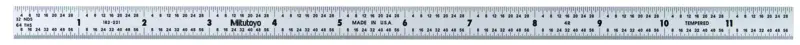 Image of steel rule, fully-flexible rule 12", inch .