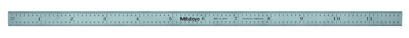 Image of steel rule, fully-flexible rule 12", inch .