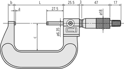Technical Image of digit outside micrometer 2-3" .