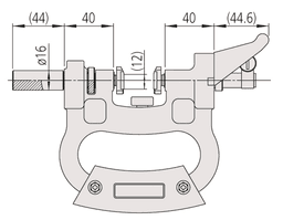 Technical Image of dial snap gauge without indicator 2-3" .