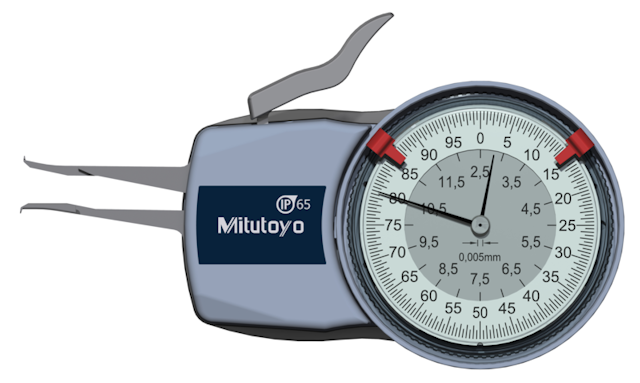 Image of internal dial caliper gauge 2,44900,5mm,0,005mm .