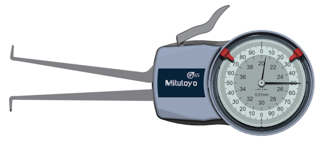 Image of internal dial caliper gauge 20-40mm,0,01mm .