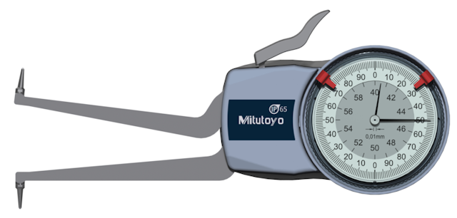 Image of internal dial caliper gauge 40-60mm,0,01mm .