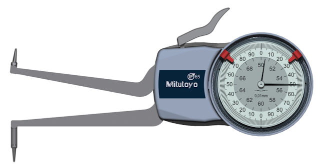 Image of internal dial caliper gauge 50-70mm,0,01mm .
